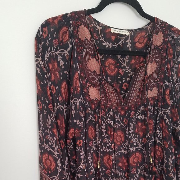Ulla Johnson Silk Boho Floral Dress - Picture 5 of 13